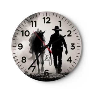 Reloj de pared - Reloj de vidrio - La mañana de Texas - 30x30 cm