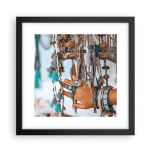 Póster en marco negro - Tesoros locales - 30x30 cm