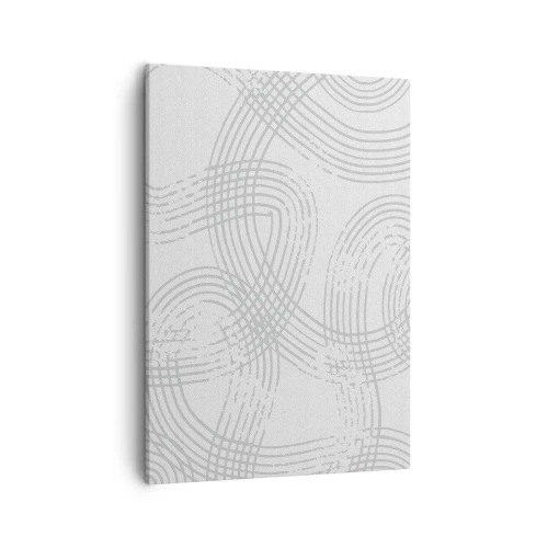 Cuadro sobre lienzo - Impresión de Imagen - Un patrón sutil con líneas entrelazadas en tonos claros. - 50x70cm - No hay camino recto - Decoración de pared moderna para salón y dormitorio ARTTOR