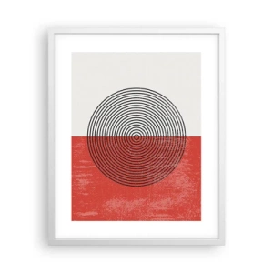 Póster en marco blanco - En el corazón de la misma - 40x50 cm
