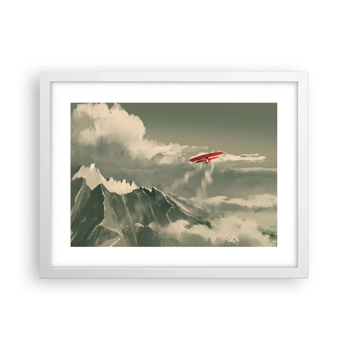 Póster en marco blanco - Pionero sin miedo - 40x30 cm