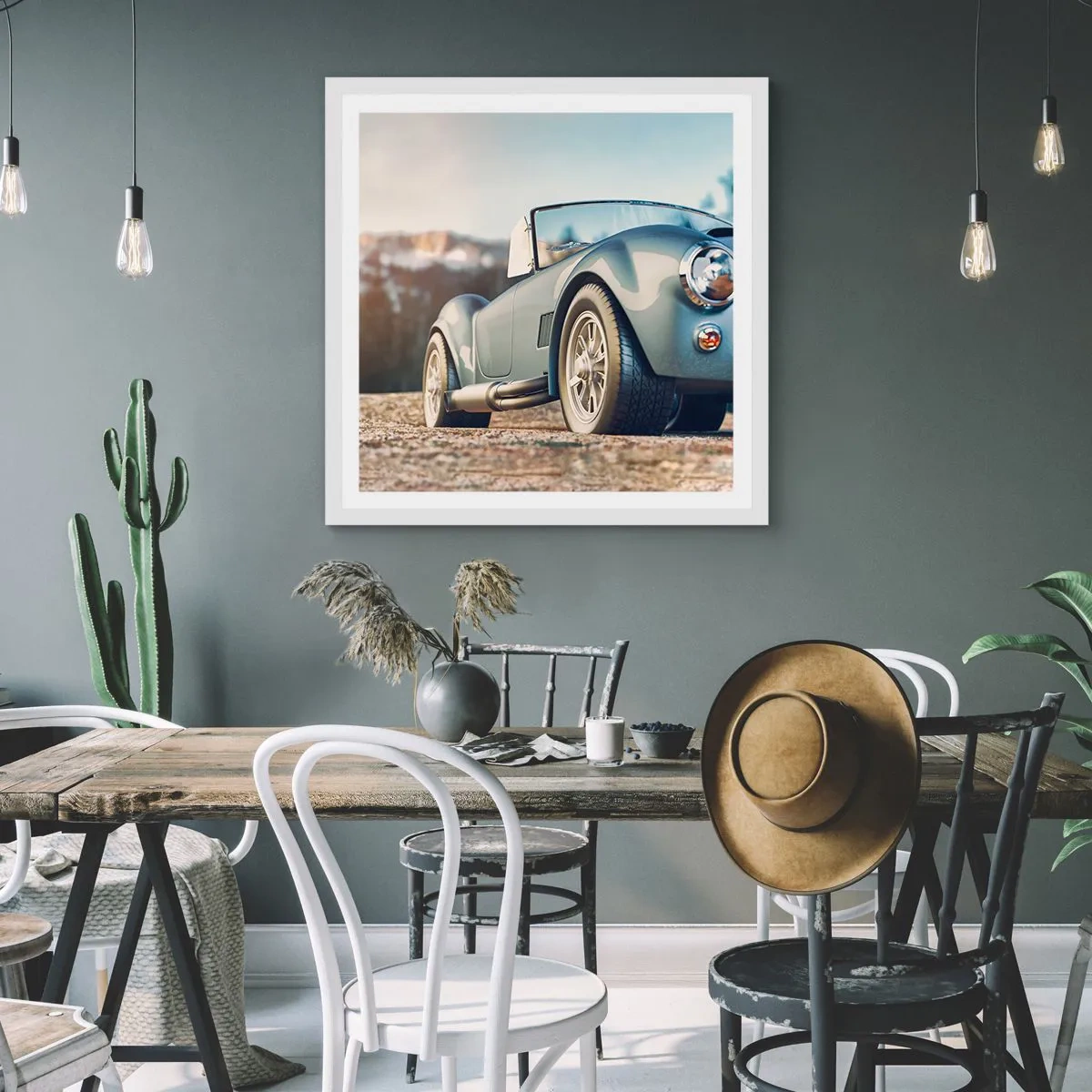 Póster en marco blanco - Porque el estilo importa - 60x60 cm