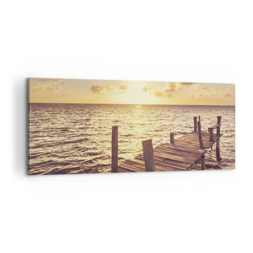 Cuadro sobre lienzo - Impresión de Imagen - Una tierra dorada de dulzura - 100x40 cm