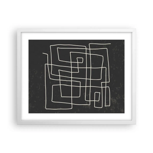 Póster en marco blanco - No es tan sencillo - 50x40 cm