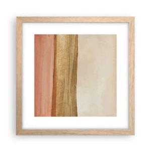 Póster en marco roble claro - Composición vertical - 30x30 cm