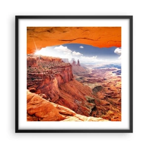 Póster en marco negro - Tallado por la propia naturaleza - 50x50 cm