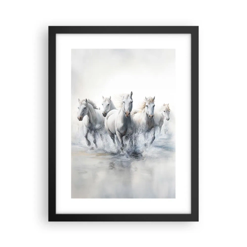 Póster en marco negro - Magia blanca - 30x40 cm