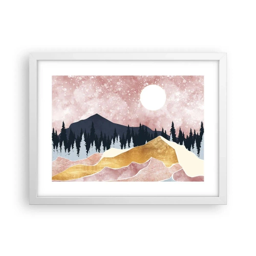 Póster en marco blanco - Vigilancia nocturna - 40x30 cm