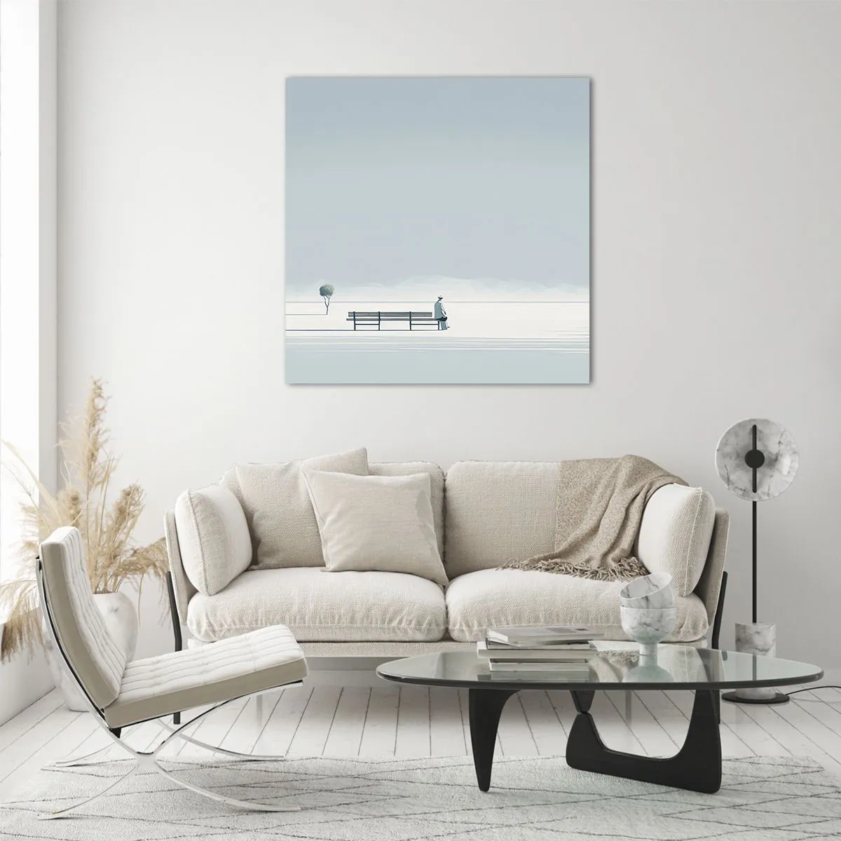 Cuadro sobre vidrio - Impresiones sobre Vidrio - Sí, estoy esperando - 30x30 cm