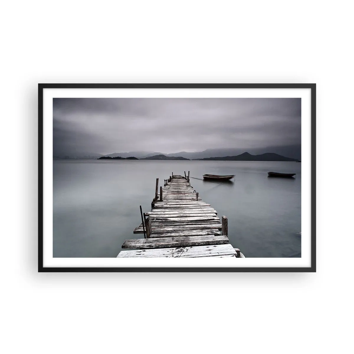 Póster en marco negro - Mañana partimos - 91x61 cm