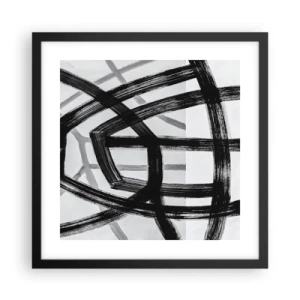 Póster en marco negro - Construir profundidad - 40x40 cm