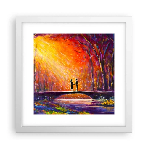 Póster en marco blanco - El cielo también los ama - 30x30 cm