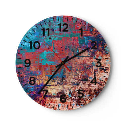 Reloj de pared - Reloj de vidrio - Memoria y olvido - 40x40 cm