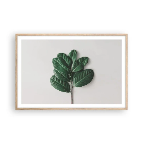 Póster en marco roble claro - El dibujo de la propia naturaleza - 91x61 cm