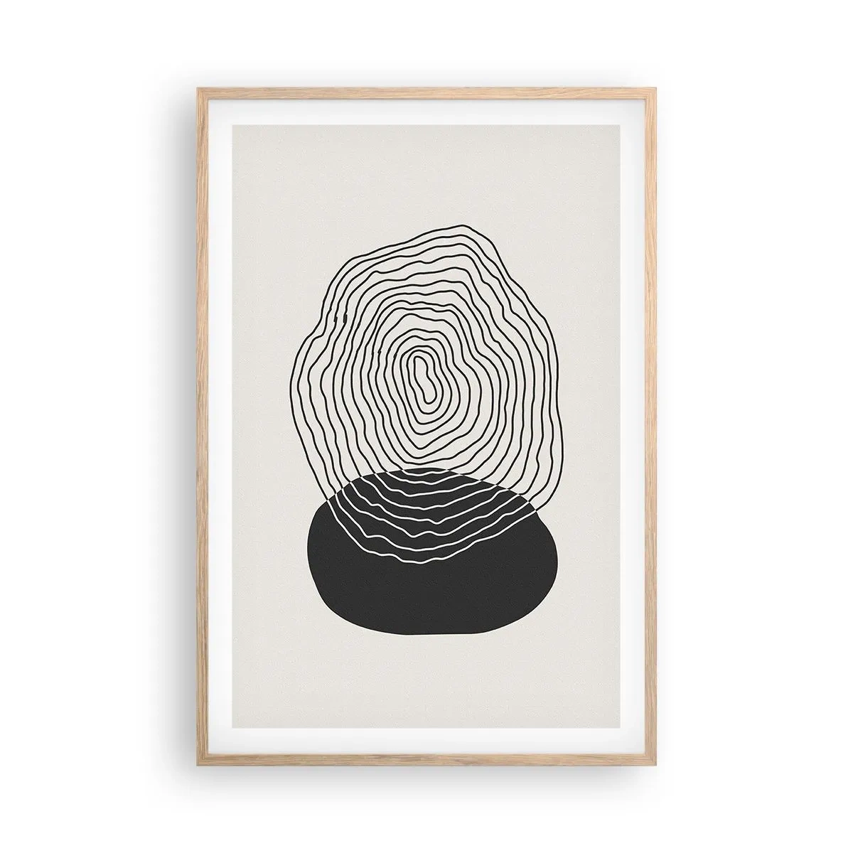 Póster en marco roble claro - Persistencia y vibración - 61x91 cm