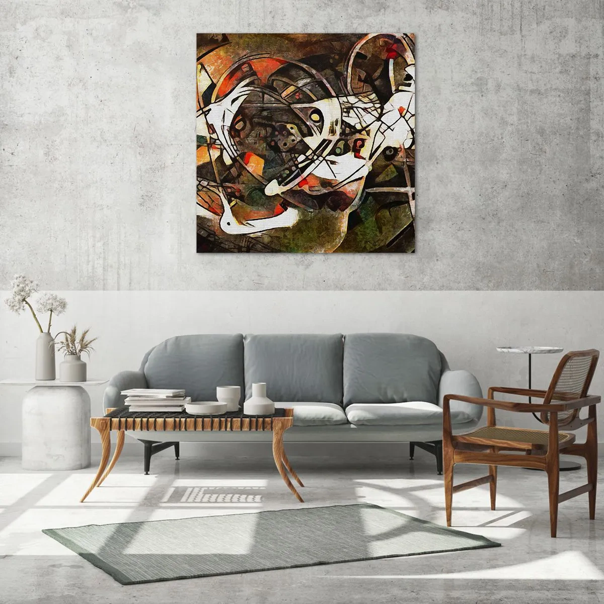 Cuadro sobre vidrio - Impresiones sobre Vidrio - ¿Oyes el movimiento? - 60x60 cm