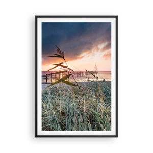 Póster en marco negro - Bailando con el viento - 61x91 cm