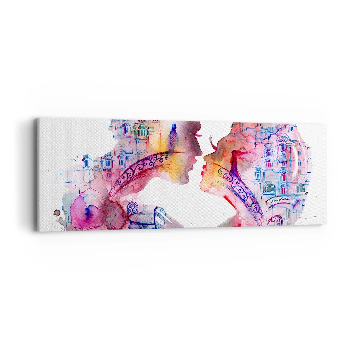 Cuadro sobre lienzo - Impresión de Imagen - Un puente secreto de suspiros - 90x30 cm