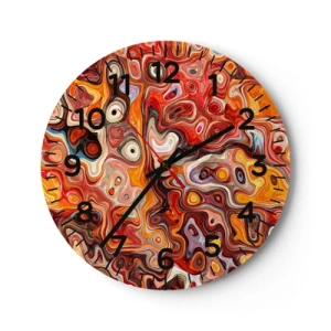 Reloj de pared - Reloj de vidrio - Si las nueces se derritieran en la miel - 30x30 cm