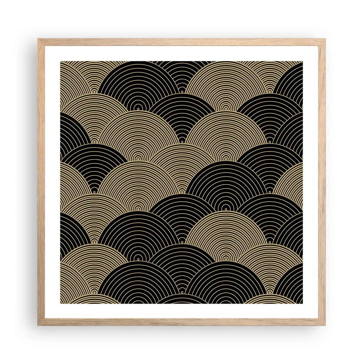 Póster en marco roble claro - Multiplicación de la unidad - 60x60 cm