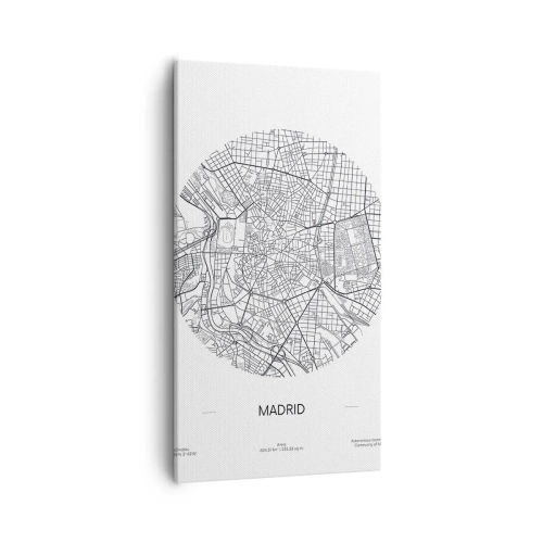 Cuadro sobre lienzo - Impresión de Imagen - Anatomía de Madrid - 55x100 cm