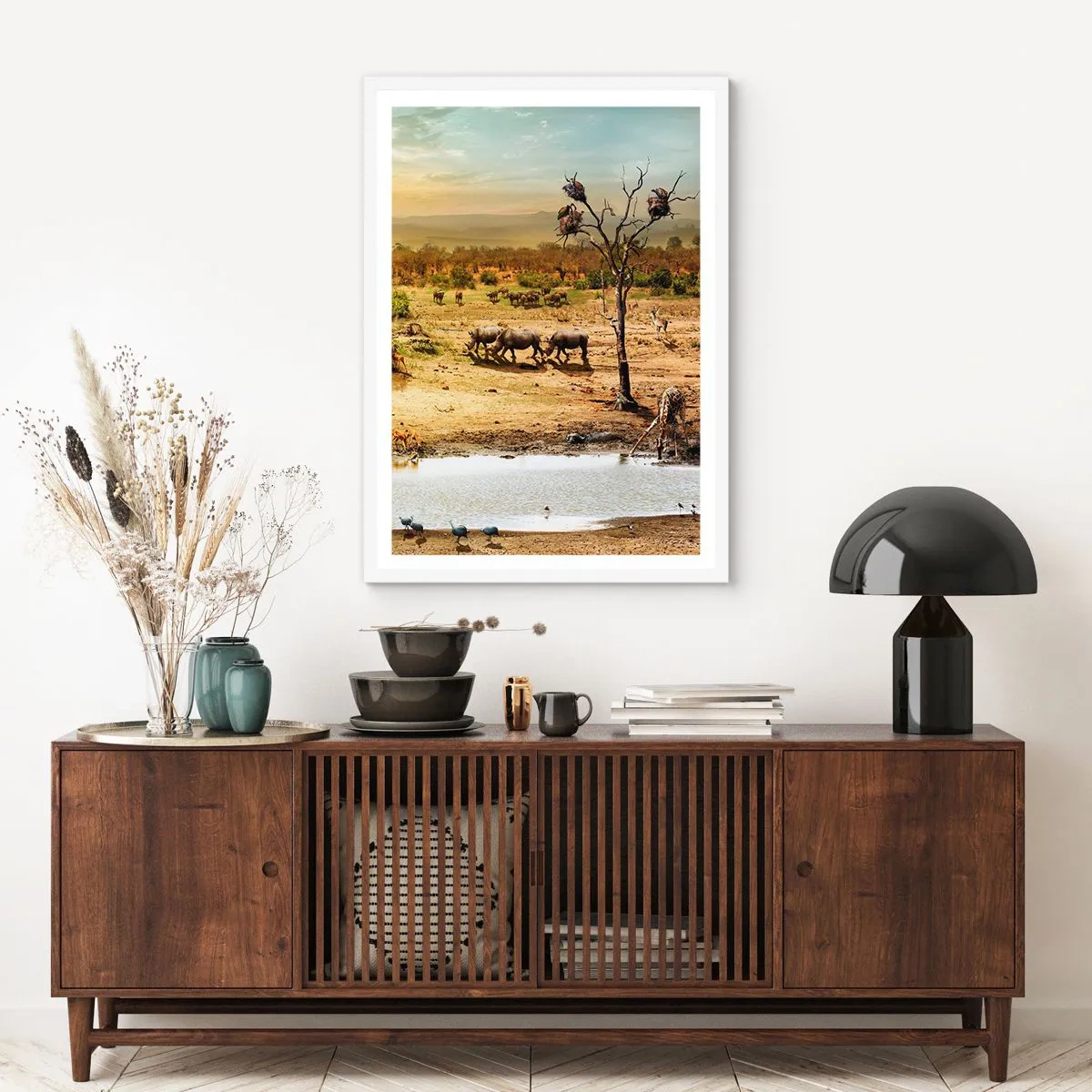 Póster en marco blanco - Y del Edén fluyó un río... - 61x91 cm