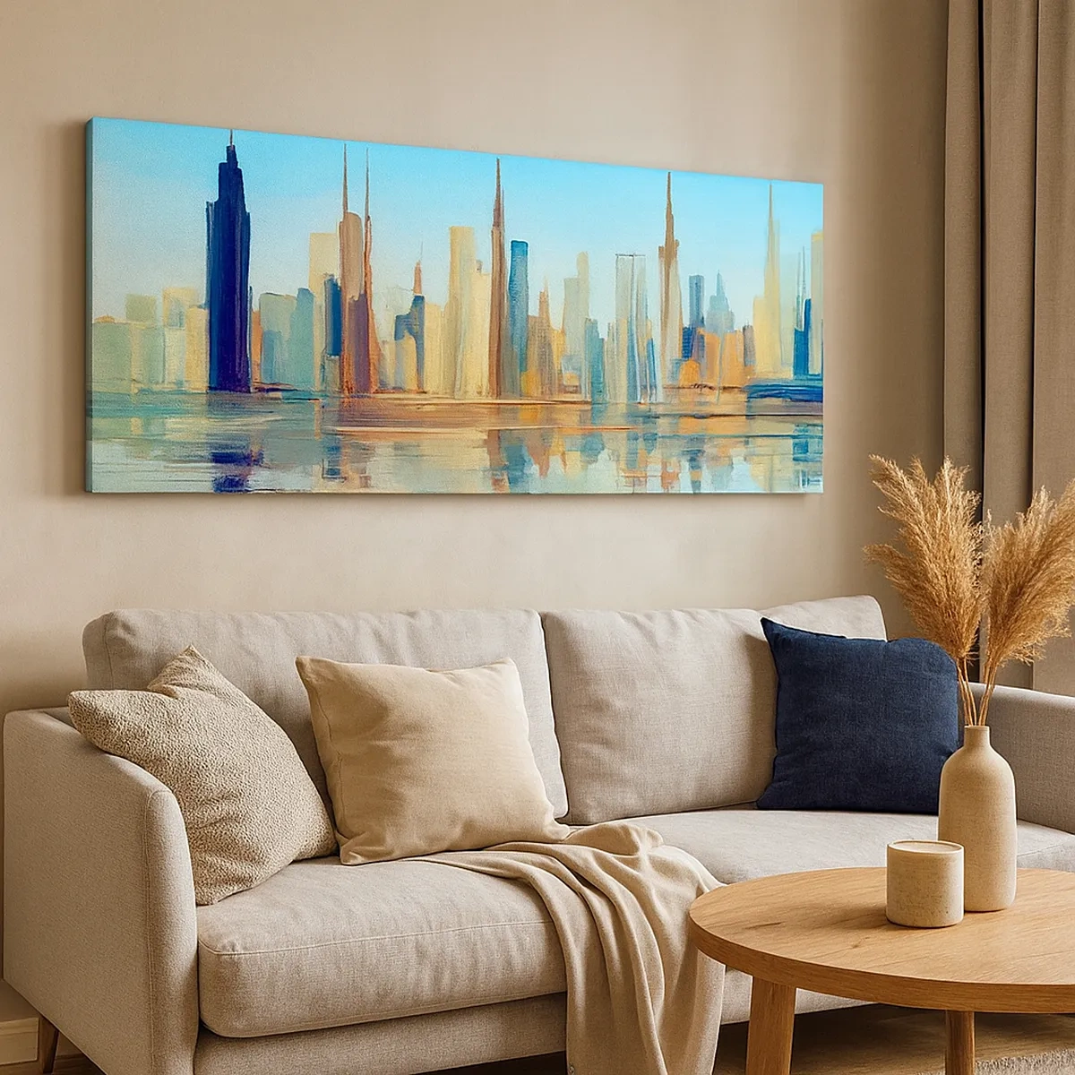 Cuadro sobre lienzo - Impresión de Imagen - Metrópolis soleada - 30x30 cm