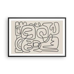 Póster en marco negro - El camino correcto - 91x61 cm