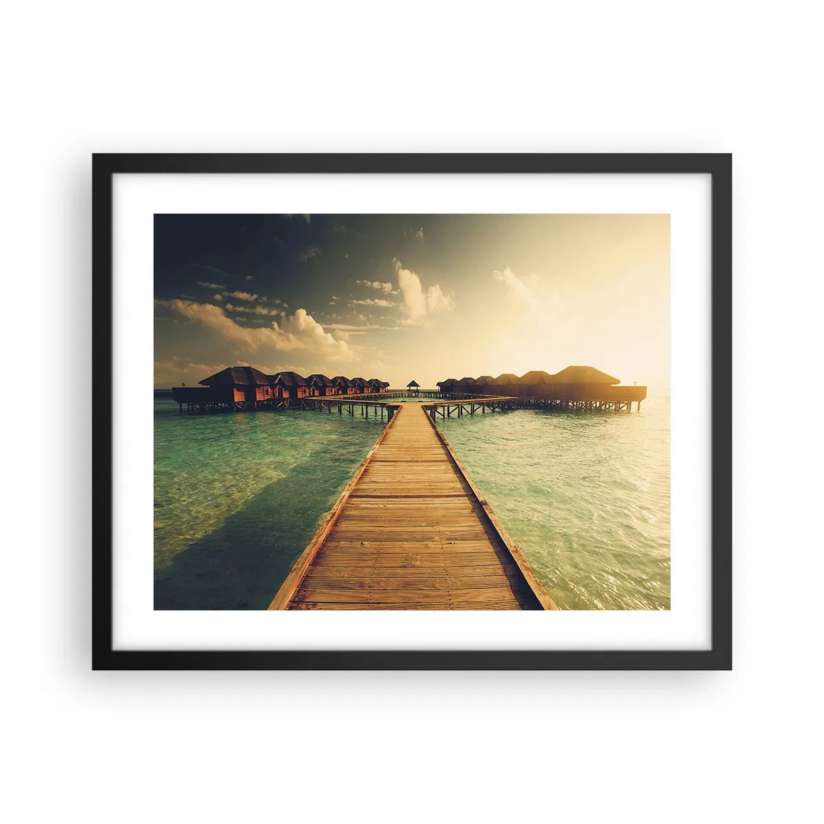 Póster en marco negro - Una cálida invitación - 50x40 cm