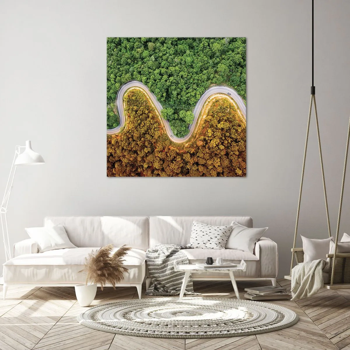 Cuadro sobre lienzo - Impresión de Imagen - Frontera serpenteante - 30x30 cm
