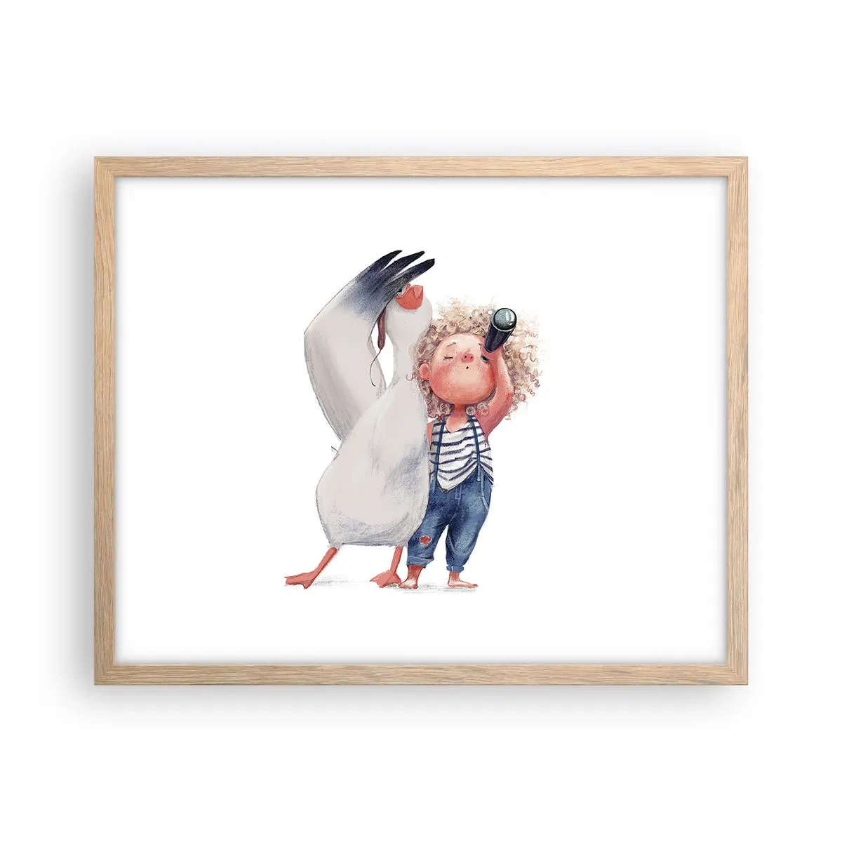 Póster en marco roble claro - Un plan para un gran viaje - 50x40 cm