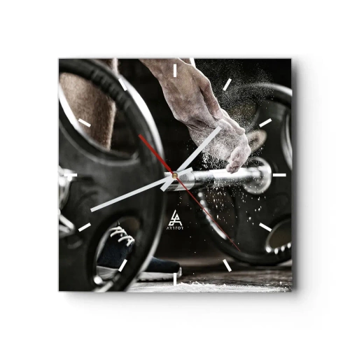 Reloj de pared - Reloj de vidrio - ¡Reto aceptado! - 40x40 cm