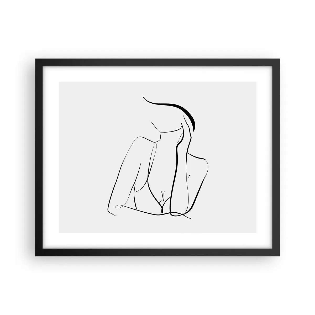Póster en marco negro - En la ola de sueños - 50x40 cm