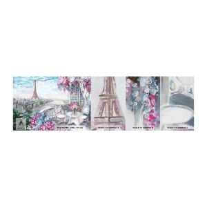 Muestra de fotomural Premium Canvas - Mayo mágico en París - Ciudad, Torre Eiffel, París - 100x30 cm