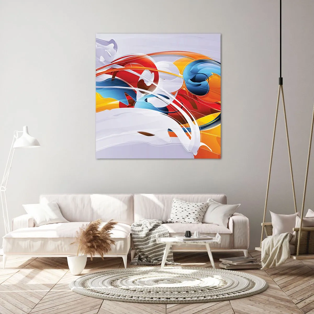 Cuadro sobre lienzo - Impresión de Imagen - Danza de los elementos - 60x60 cm