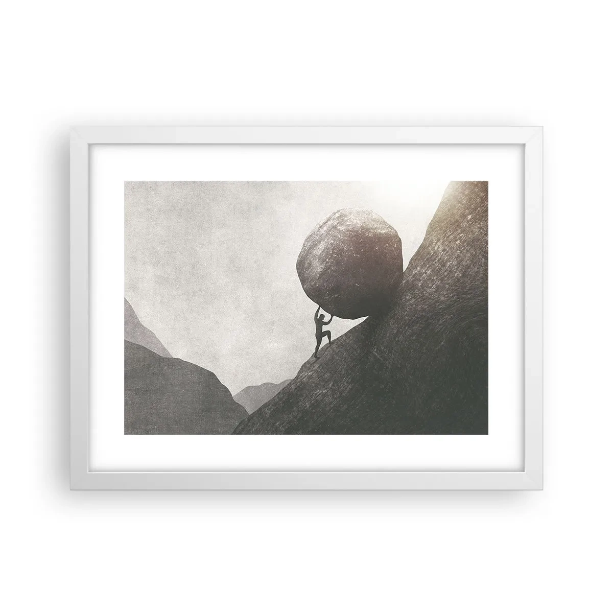 Póster en marco blanco - Creo, contra toda esperanza - 40x30 cm