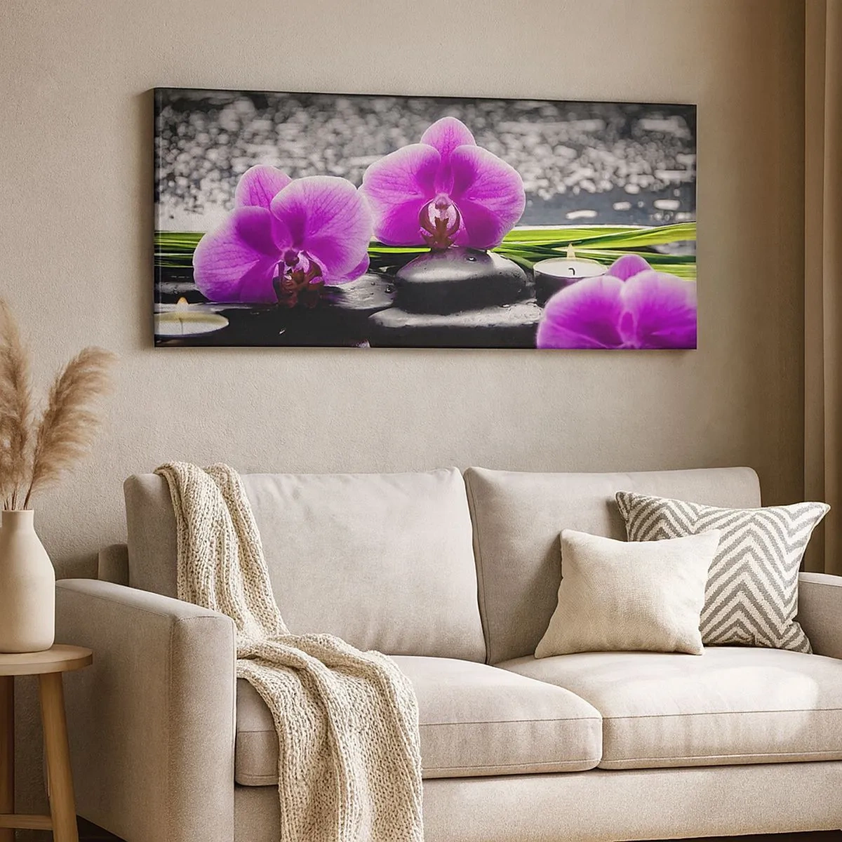 Cuadro sobre lienzo - Impresión de Imagen - Ahogarse en la paz y la tranquilidad - 100x40 cm