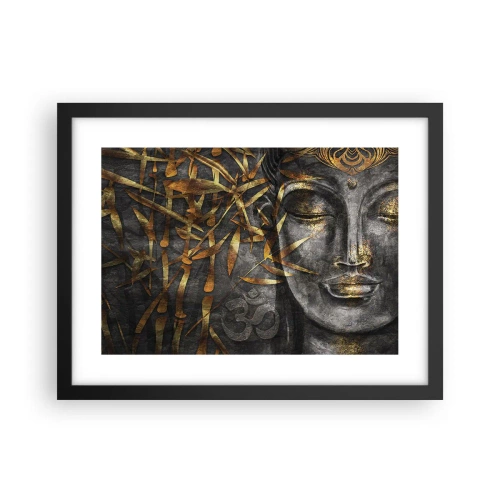 Póster en marco negro - Siente la paz - 40x30 cm