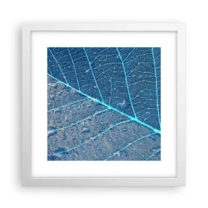 Póster en marco blanco - Vida en el azul - 30x30 cm