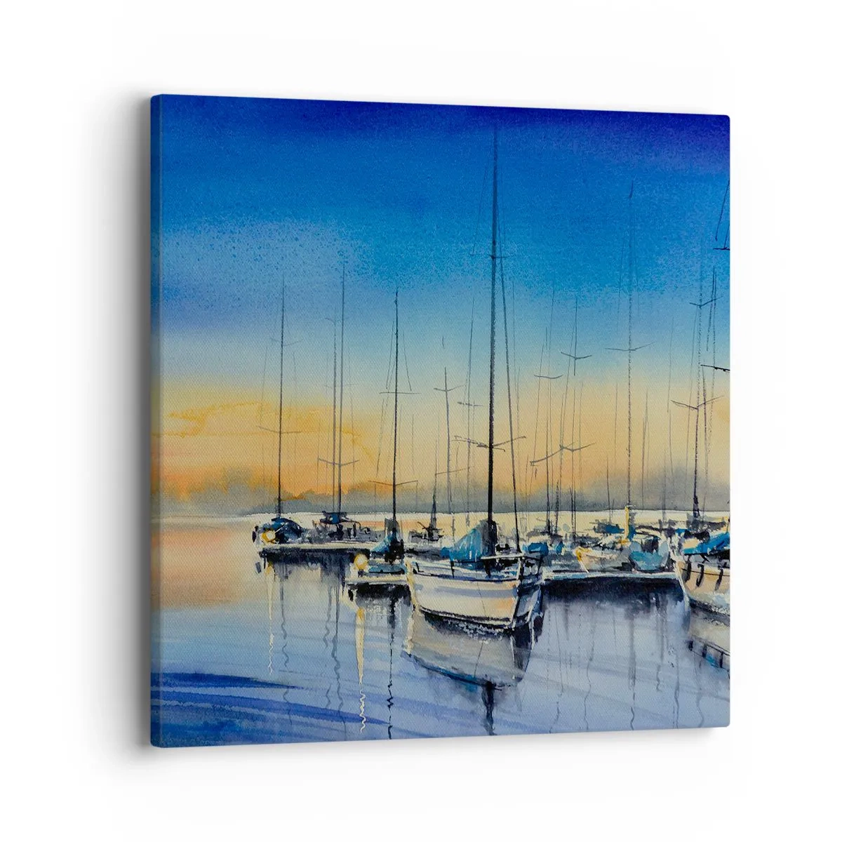 Cuadro sobre lienzo - Impresión de Imagen - El final de un buen día - 40x40 cm