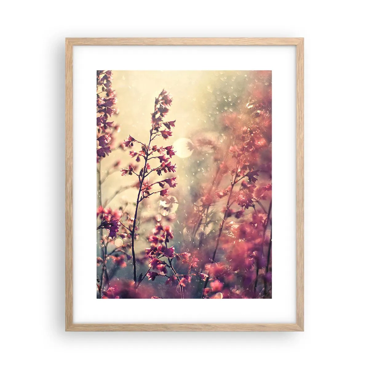 Póster en marco roble claro - Jardín secreto - 40x50 cm