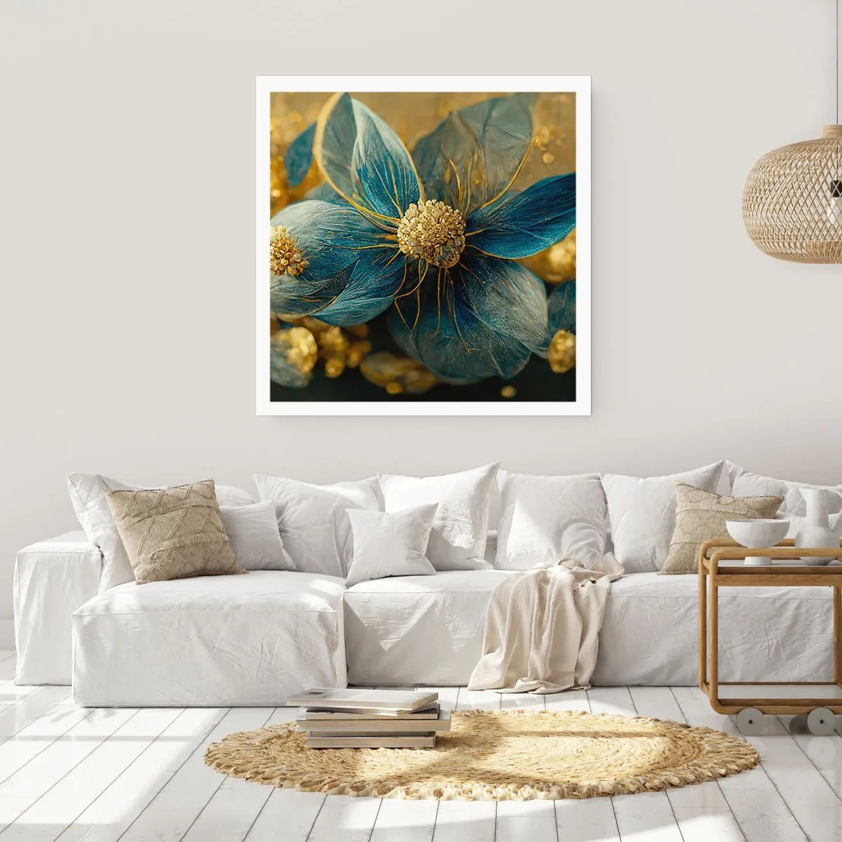 Póster - Flor de oro - 60x60 cm