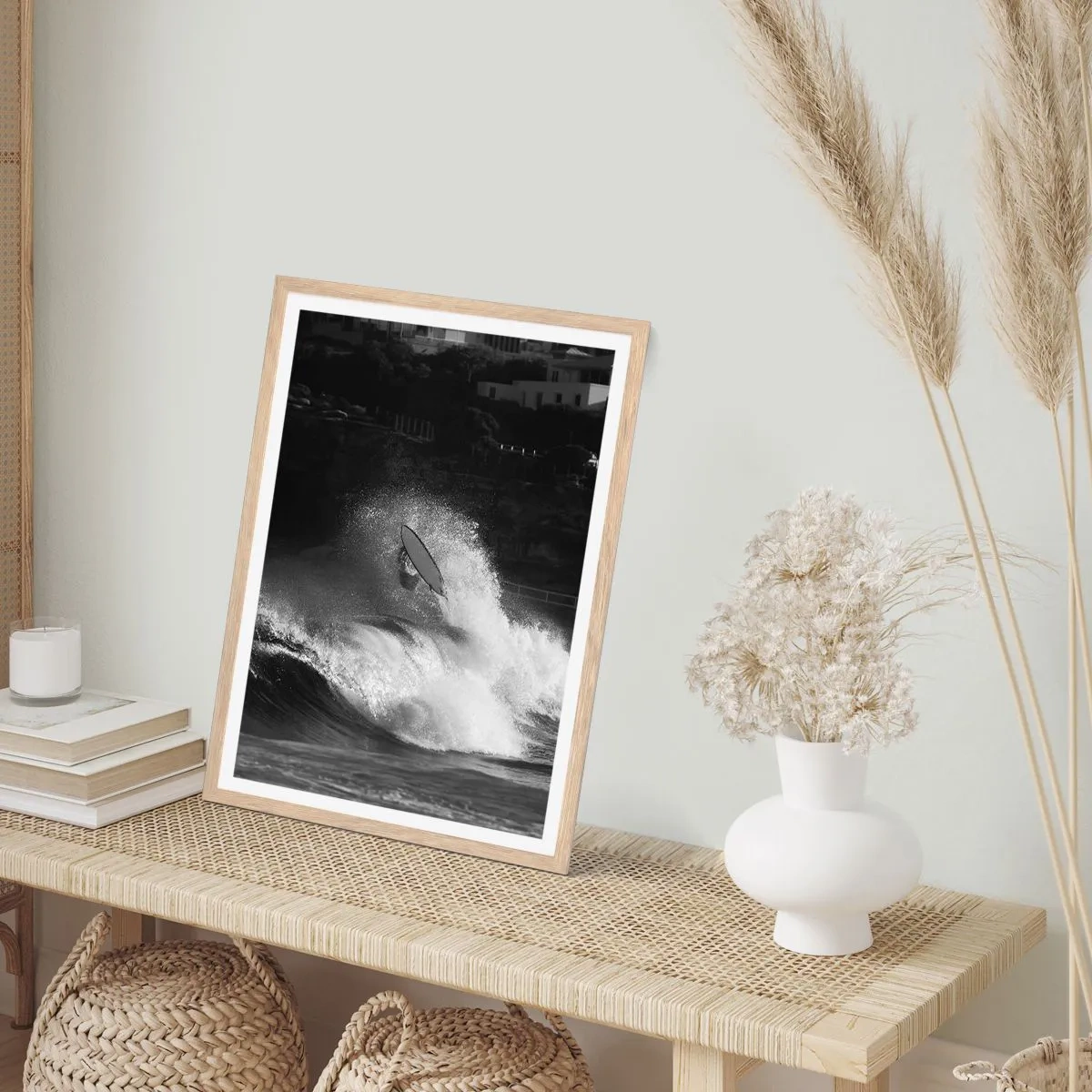 Póster en marco roble claro - Desafío aceptado - 40x50 cm