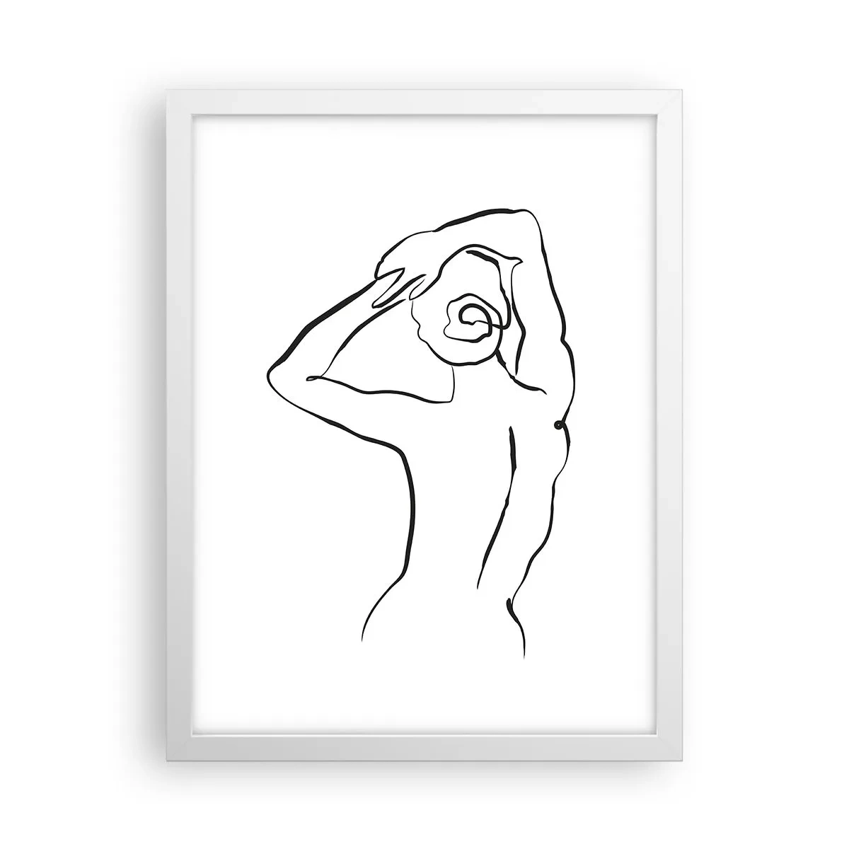 Póster en marco blanco - Pose matinal - 30x40 cm