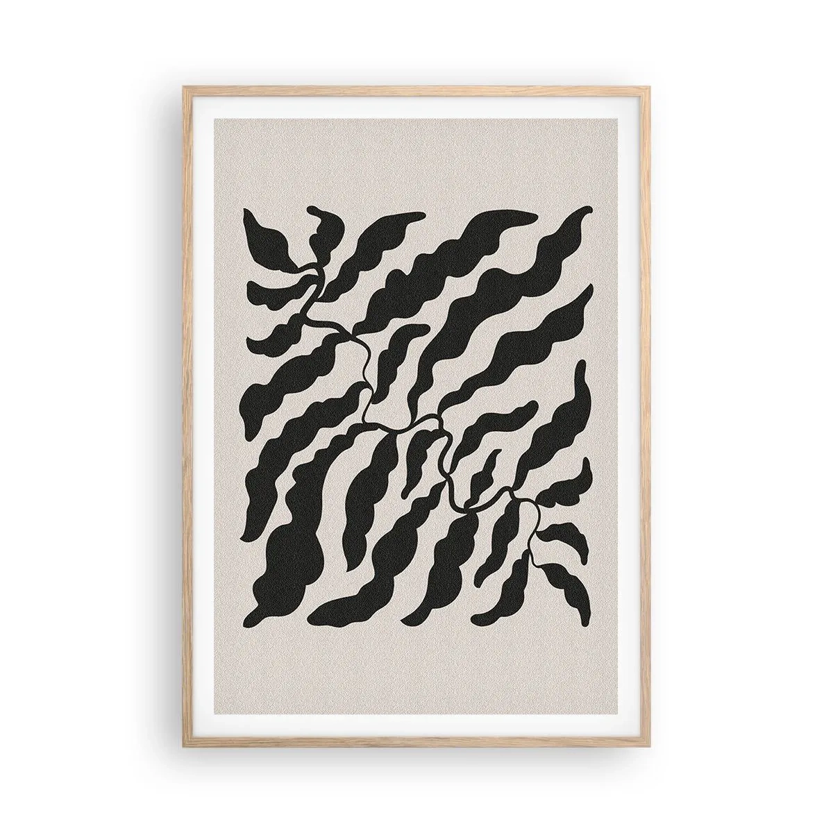 Póster en marco roble claro - La naturaleza de un cuadrado - 70x100 cm