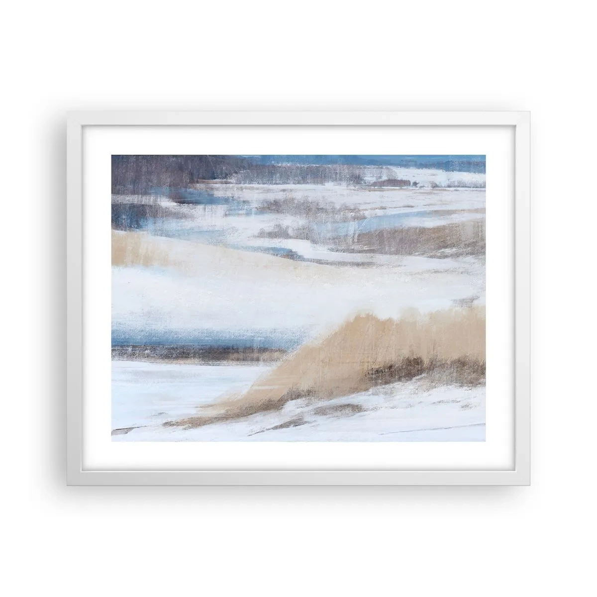 Póster en marco blanco - Composición invernal - 50x40 cm