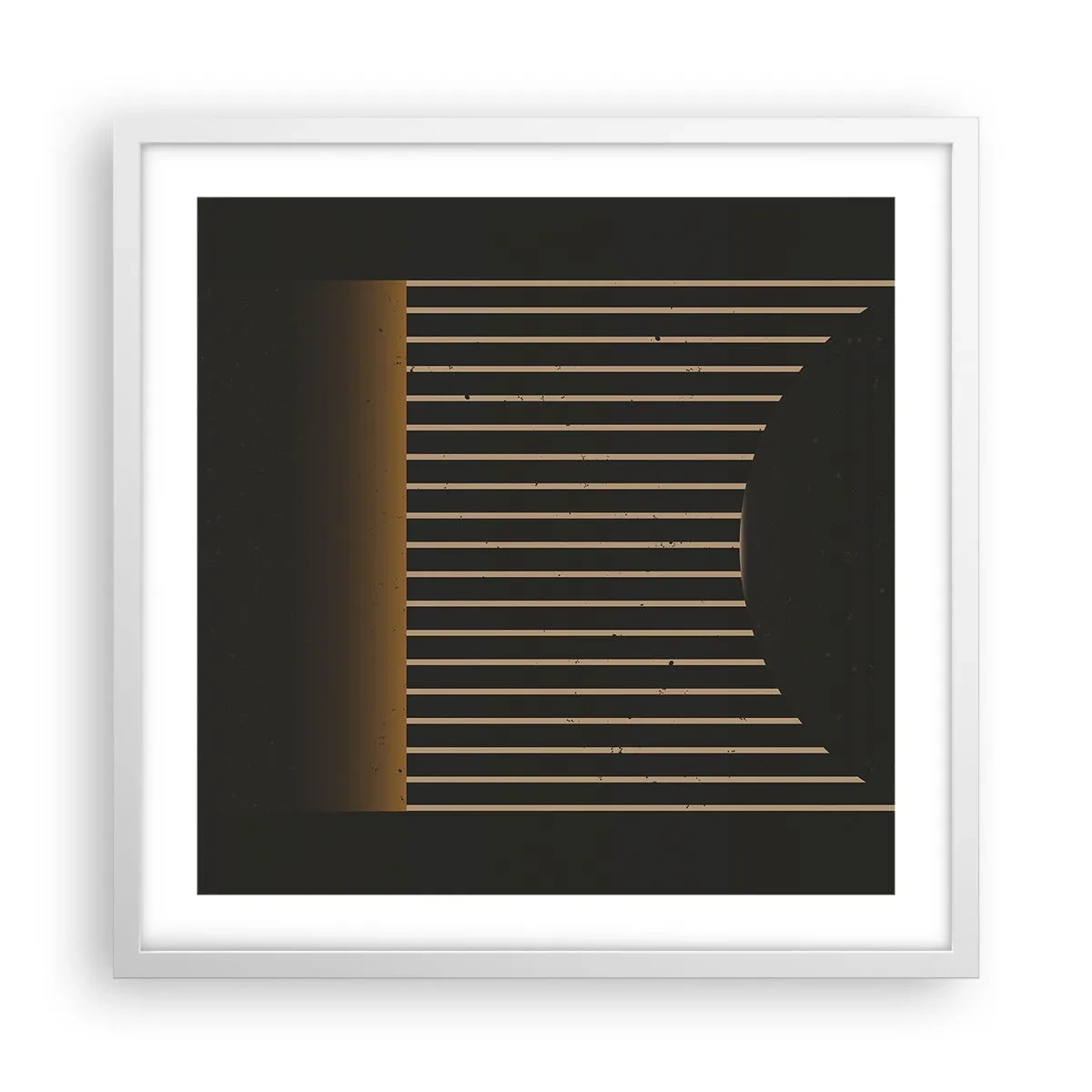 Póster en marco blanco - Explorar la oscuridad - 50x50 cm