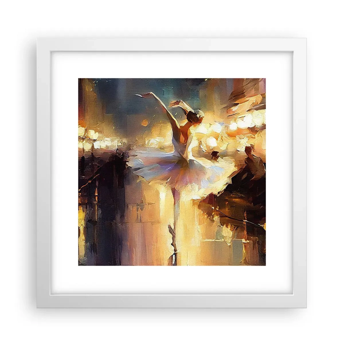 Póster en marco blanco - Un milagro en la calle - 30x30 cm