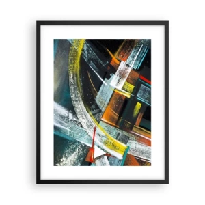Póster en marco negro - La energía del movimiento - 40x50 cm