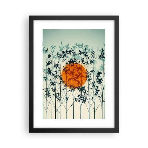 Póster en marco negro - El sol de Japón - 30x40 cm